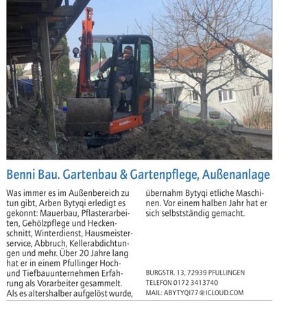 Beispielarbeit von Benni Bau - veröffentlicht auf Gartenbau.org