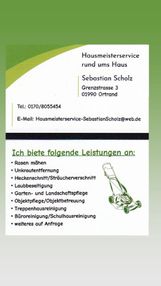 Hausmeisterservice rund ums Haus Sebastian Scholz in Ortrand
