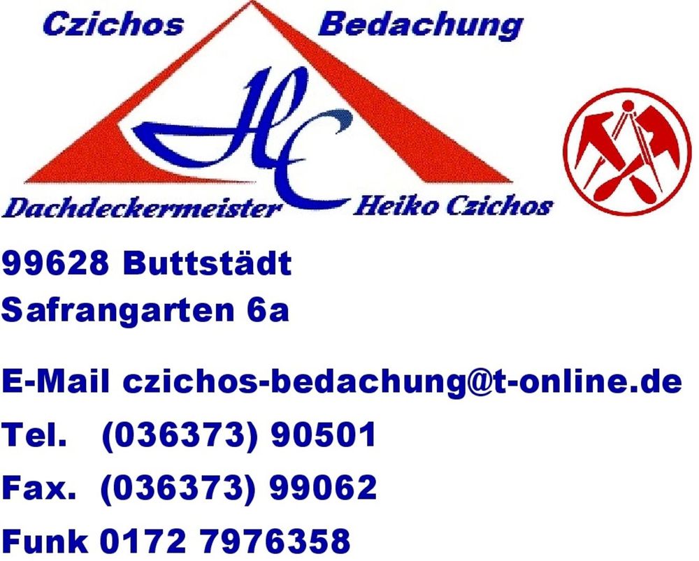 Logo der Firma Czichos Bedachung aus Buttstädt auf dem Branchenportal Dachdecker.com