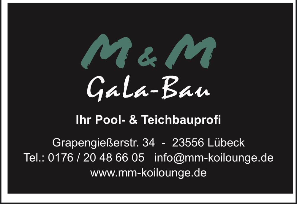 Logo der Firma Mona Groß & Markus Pevestorf GbR M&M Koi Team aus Lübeck auf dem Branchenportal Gartenbau.org
