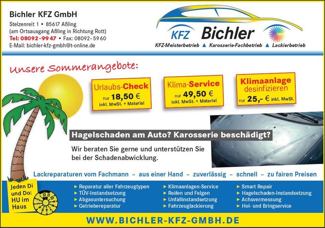 Beispielarbeit von Bichler-KFZ GmbH - veröffentlicht auf Auto-Werkstatt.de
