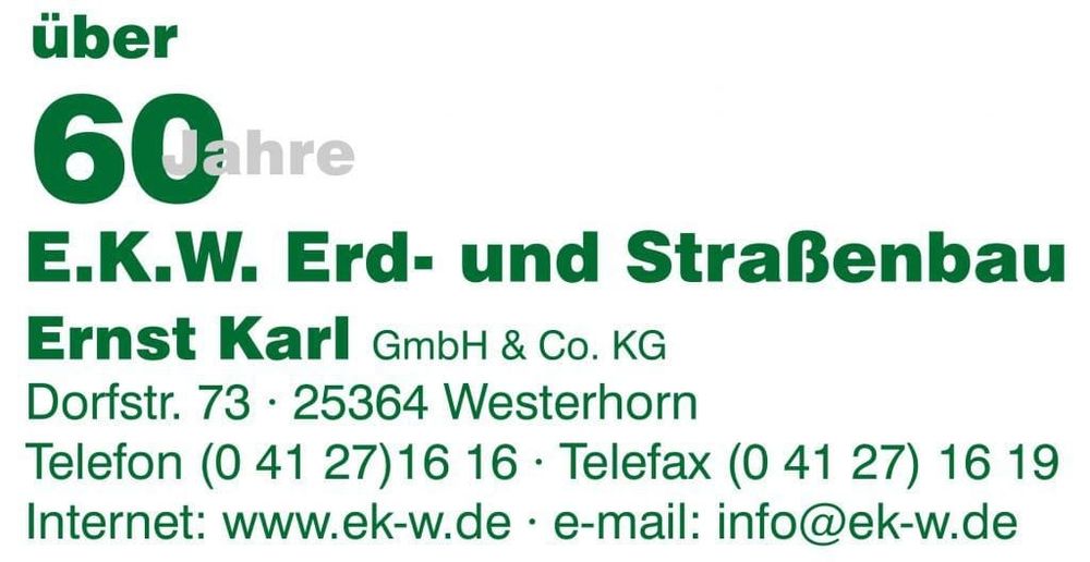 Logo der Firma E.K.W. Erd- und Straßenbau Ernst Karl GmbH & Co. KG aus Westerhorn auf dem Branchenportal Bauunternehmen.org