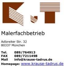Logo der Firma Malerbetrieb Krause & Tadrus GmbH aus München auf dem Branchenportal Maler.org
