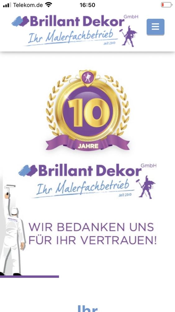 Logo der Firma Brillant Dekor Malerfachbetrieb GmbH aus Hagenbach auf dem Branchenportal Maler.org