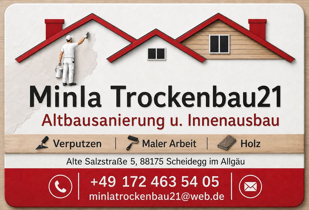 Logo der Firma Minla Trockenbau 21 aus Scheidegg auf dem Branchenportal Trockenbauunternehmen.net