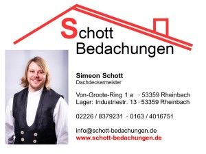 Logo der Firma Schott Bedachungen, Simon Schott aus Rheinbach auf dem Branchenportal Dachdecker.com