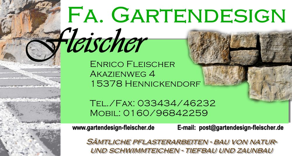 Logo der Firma Enrico Fleischer, Fa. Gartendesign aus Hennickendorf auf dem Branchenportal Gartenbau.org