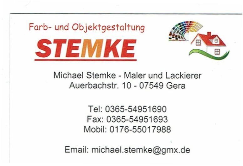 Logo der Firma Farb- und Objektgestaltung Stemke aus Gera auf dem Branchenportal Maler.org