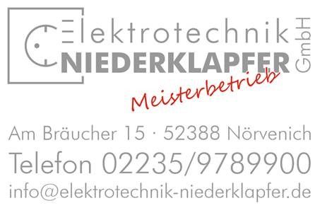 Logo der Firma Elektrotechnik Niederklapfer aus Nörvenich auf dem Branchenportal Elektriker.org