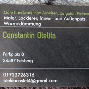 Serafim Constantin Otelita Maler, Lackierer, Innen- und Außenputz in Felsberg