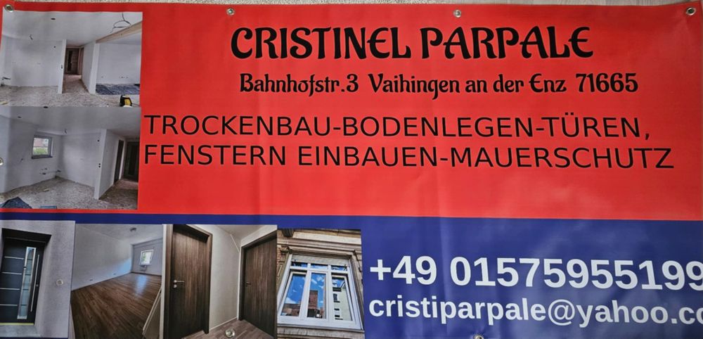Logo der Firma Cristinel Parpale Trockenbau-Bodenleger, Fenster-Türen Montage aus Vaihingen auf dem Branchenportal Bodenleger.net
