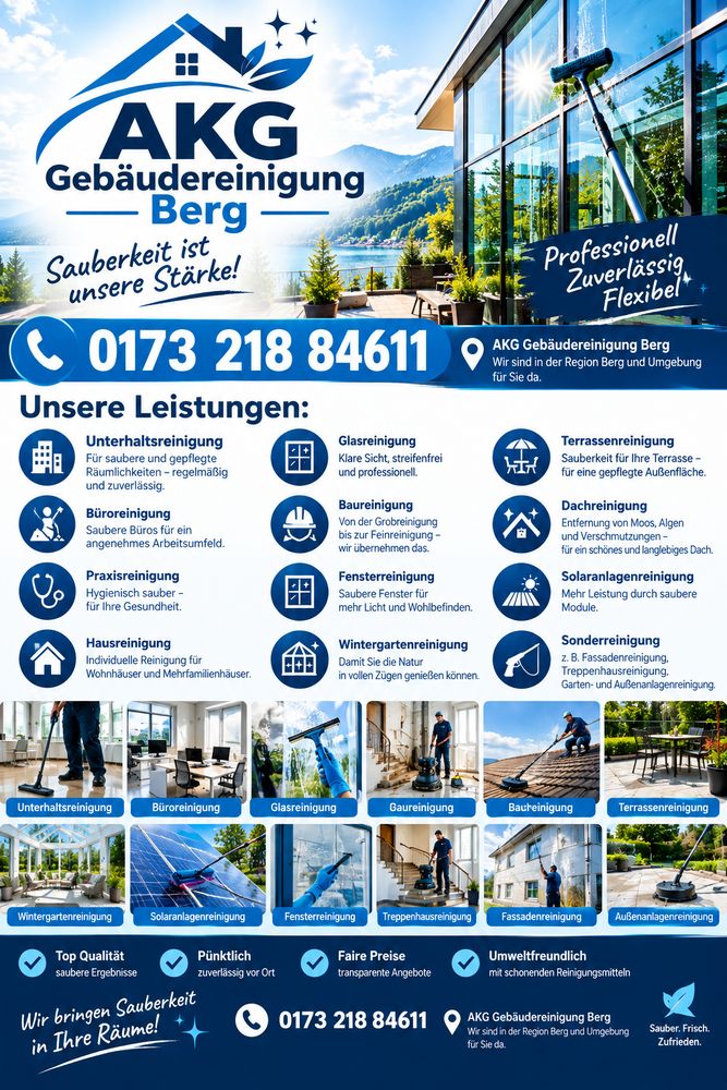 Logo der Firma A.K.G Gebäudereinigung Berg aus Berg auf dem Branchenportal Hausmeisterdienste.net