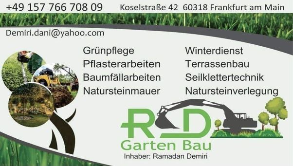 Logo der Firma RD Gartenbau Inh. Ramadan Demiri aus Frankfurt am Main auf dem Branchenportal Gartenbau.org