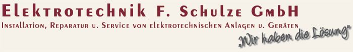 Logo der Firma Elektrotechnik F. Schulze GmbH aus Berlin auf dem Branchenportal Elektriker.org
