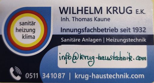 Wilhelm Krug Sanitäre Anlagen und Gasheizungen e. K. in Hannover