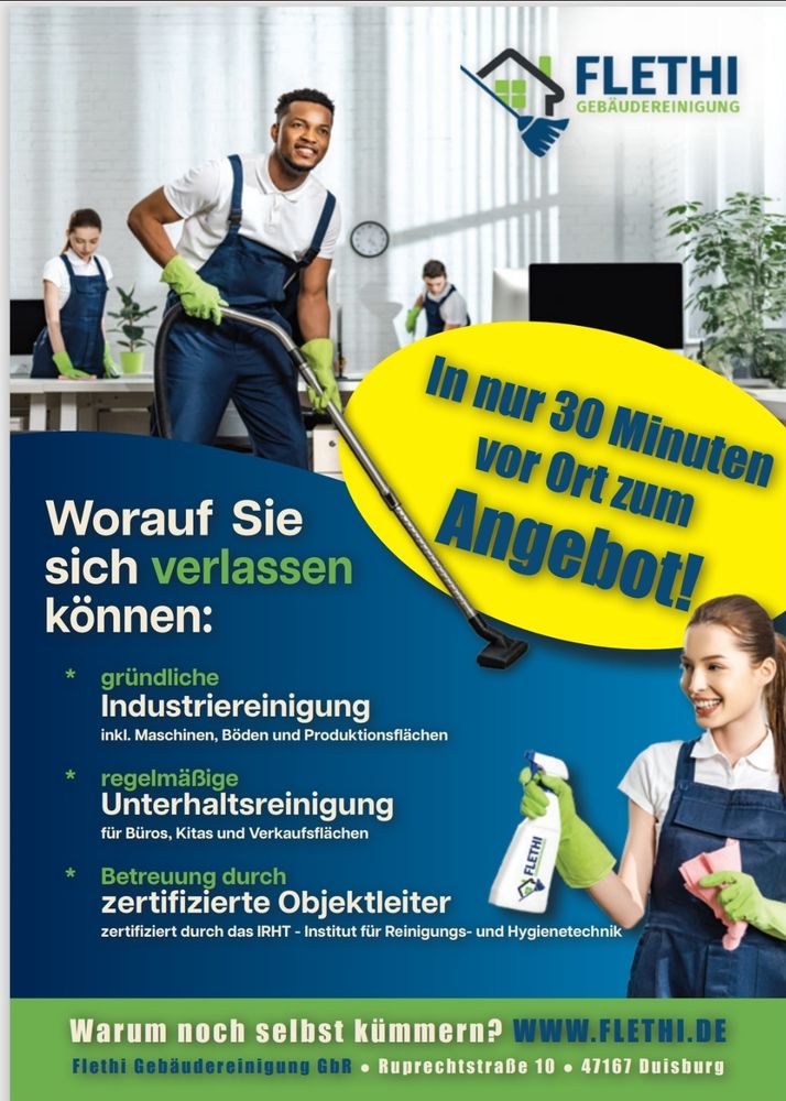 Logo der Firma Flethi Gebäudereinigung GbR aus Duisburg auf dem Branchenportal Hausmeisterdienste.net