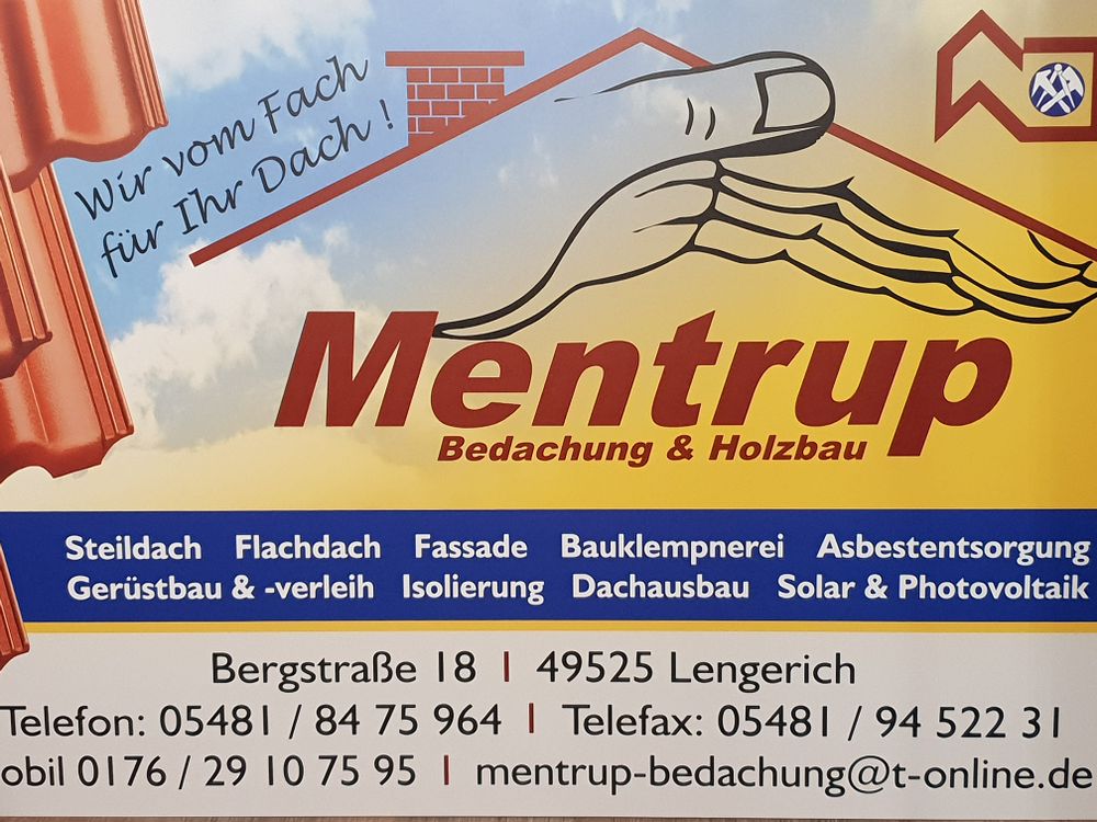 Logo der Firma Mentrup Bedachungen & Holzbau GmbH aus Lengerich auf dem Branchenportal Dachdecker.com