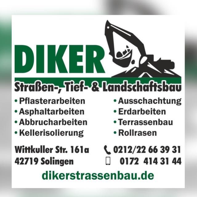 Logo der Firma Diker Straßen-, Tief- & Landschaftsbau e.K. aus Solingen auf dem Branchenportal Gartenbau.org