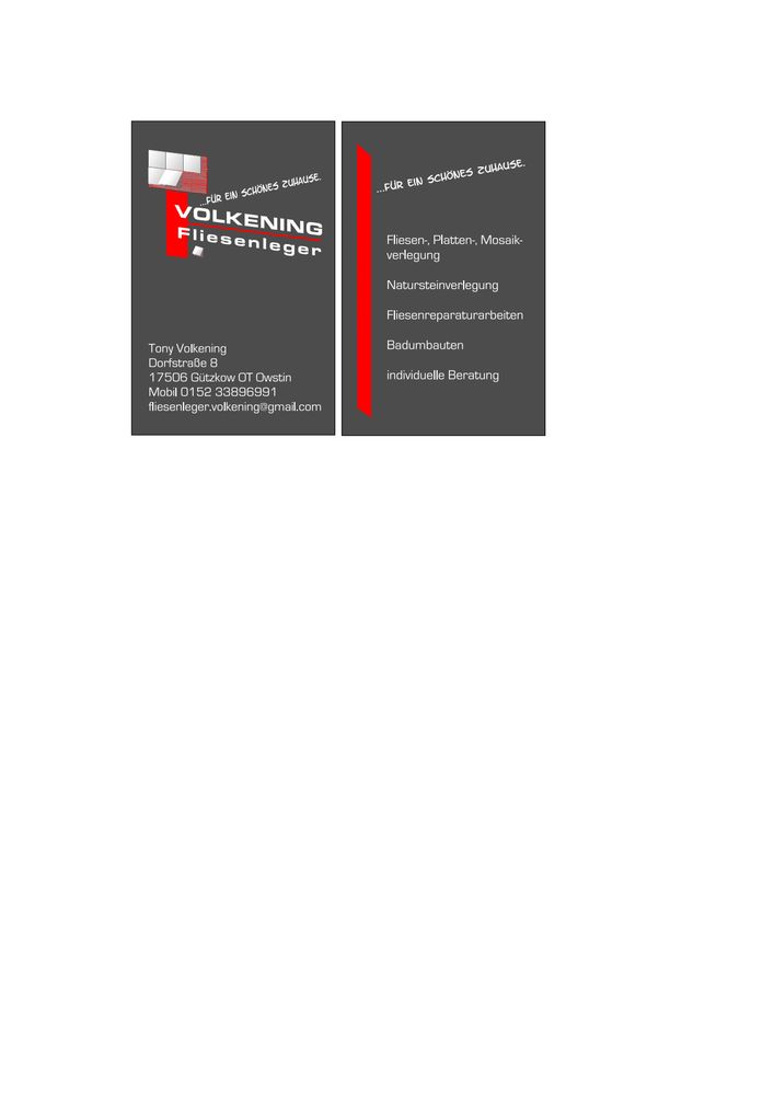 Logo der Firma Volkening Fliesenleger aus Gützkow OT Owstin auf dem Branchenportal Fliesenleger.net