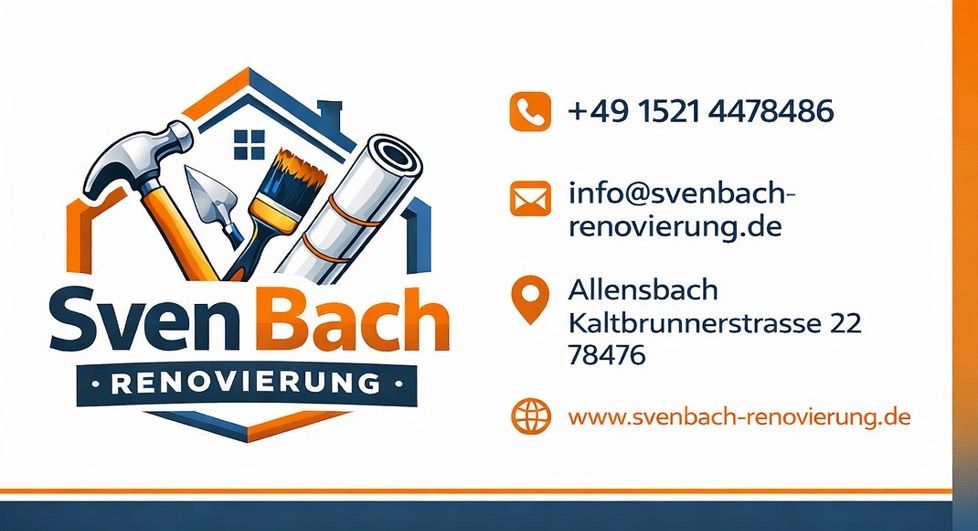 Logo der Firma Sven Bach Renovierung aus Allensbach auf dem Branchenportal Bodenleger.net