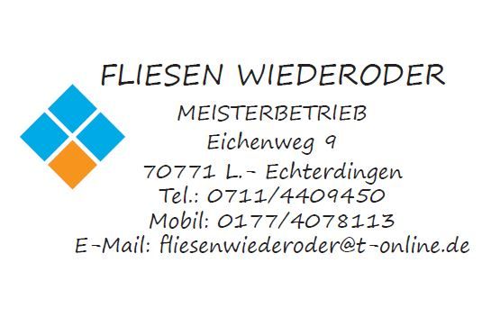 Logo der Firma Fliesen Wiederoder aus Leinfelden-Echterdingen auf dem Branchenportal Fliesenleger.net