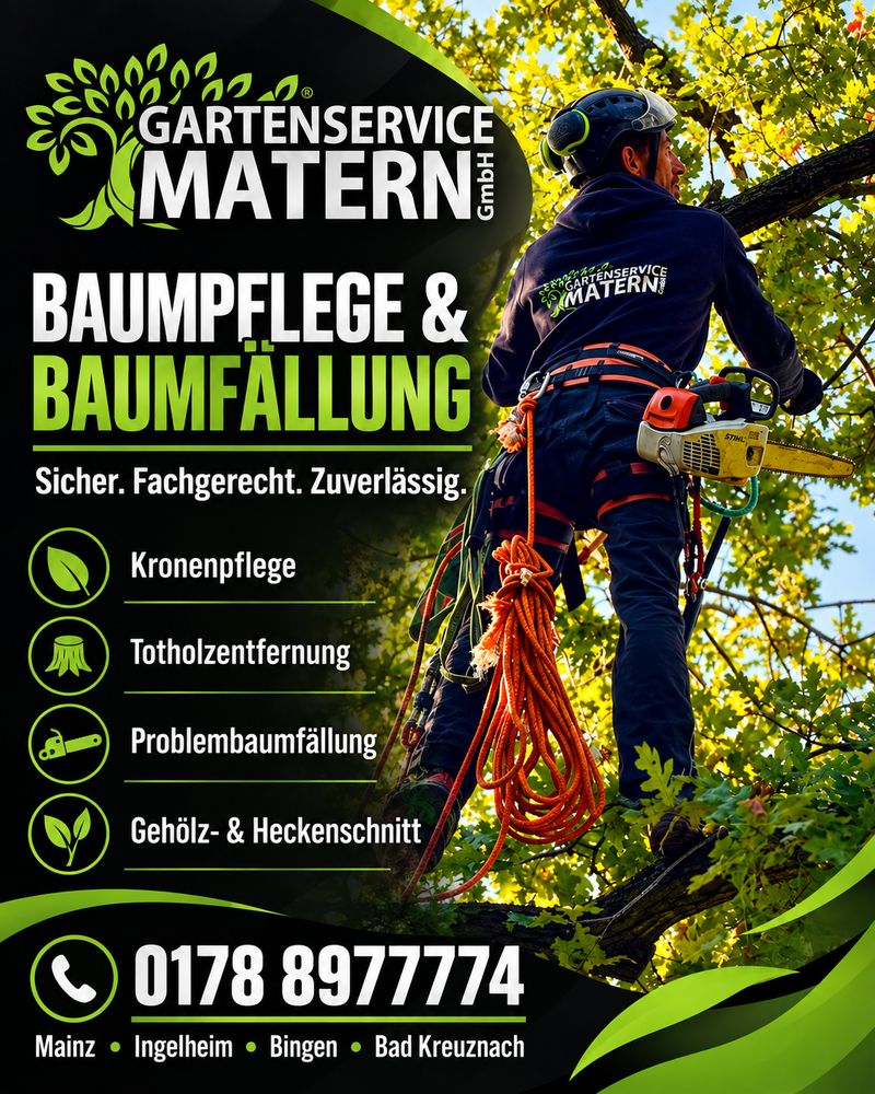 Logo der Firma Gartenservice Matern GmbH aus Grolsheim auf dem Branchenportal Gartenbau.org