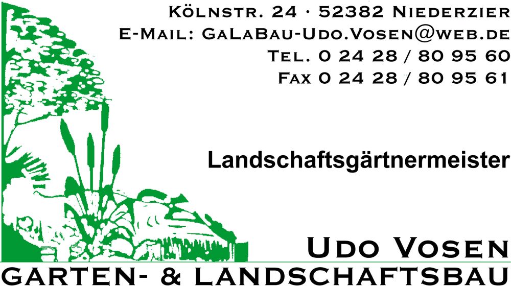 Logo der Firma Udo Vosen Garten- und Landschafts- gestaltung aus Niederzier auf dem Branchenportal Gartenbau.org