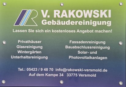 V. Rakowski Gebäudereinigung GmbH in Versmold