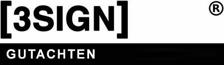 Logo der Firma 3SIGN Gutachten aus München auf dem Branchenportal Gutachter.org