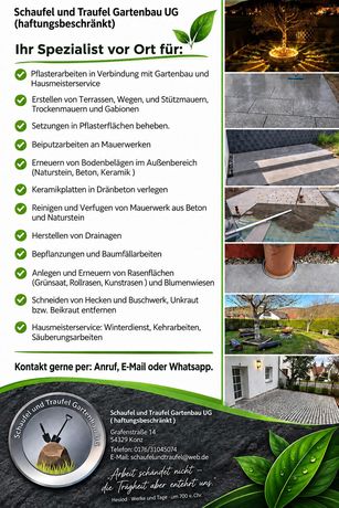 Beispielarbeit von Schaufel und Traufel Gartenbau UG (haftungsbeschränkt) - veröffentlicht auf Gartenbau.org