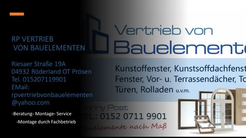 RP Vertrieb von Bauelementen in Prösen
