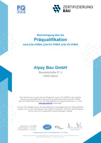 Beispielarbeit von Alpay Bau GmbH - veröffentlicht auf Elektriker.org