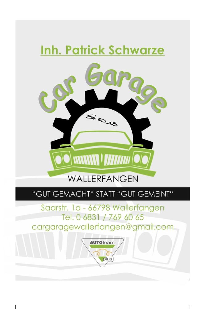 Logo der Firma Car Garage Wallerfangen aus Wallerfangen auf dem Branchenportal Auto-Werkstatt.de