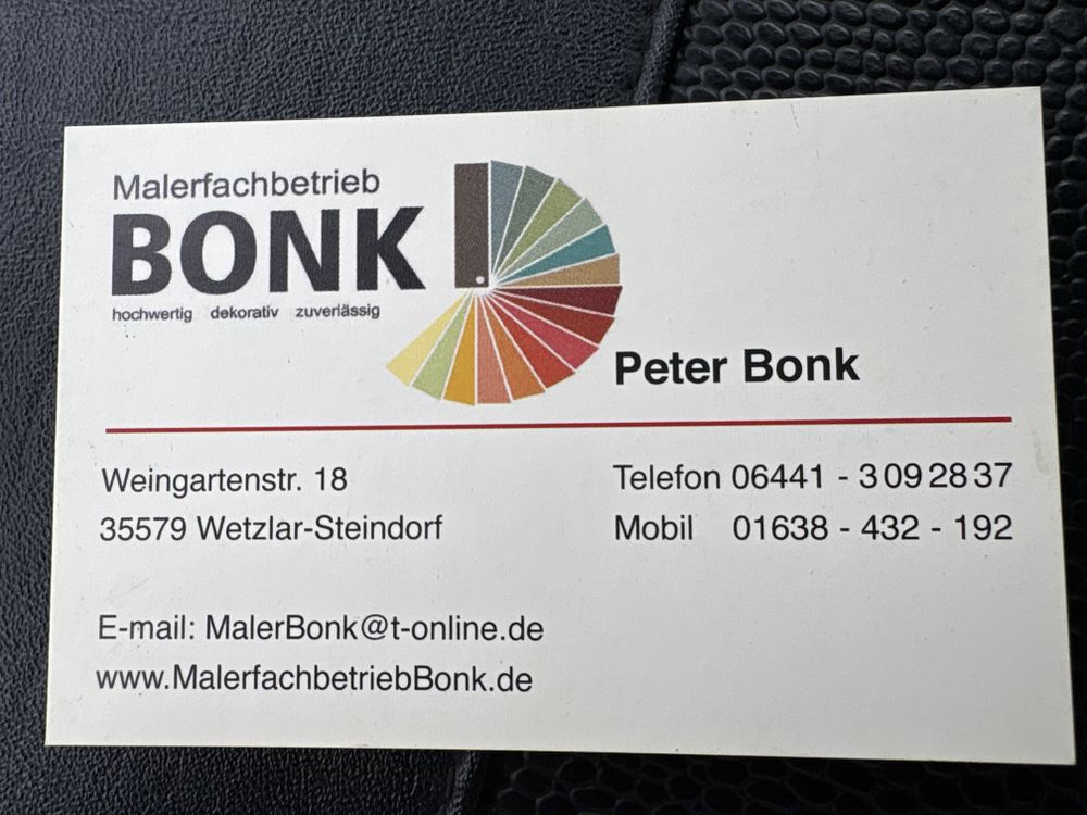 Logo der Firma Peter Bonk Maler und Lackierer aus Wetzlar auf dem Branchenportal Maler.org