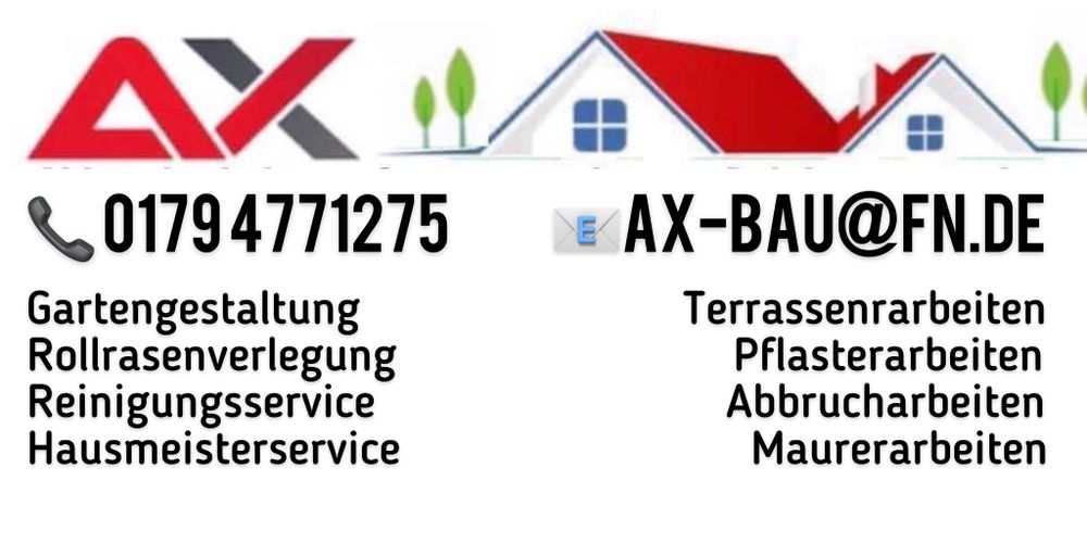 Logo der Firma AX Pflasterbau & Außenanlagen in Heilbronn und Umgebung aus Lauffen am Neckar auf dem Branchenportal Gartenbau.org