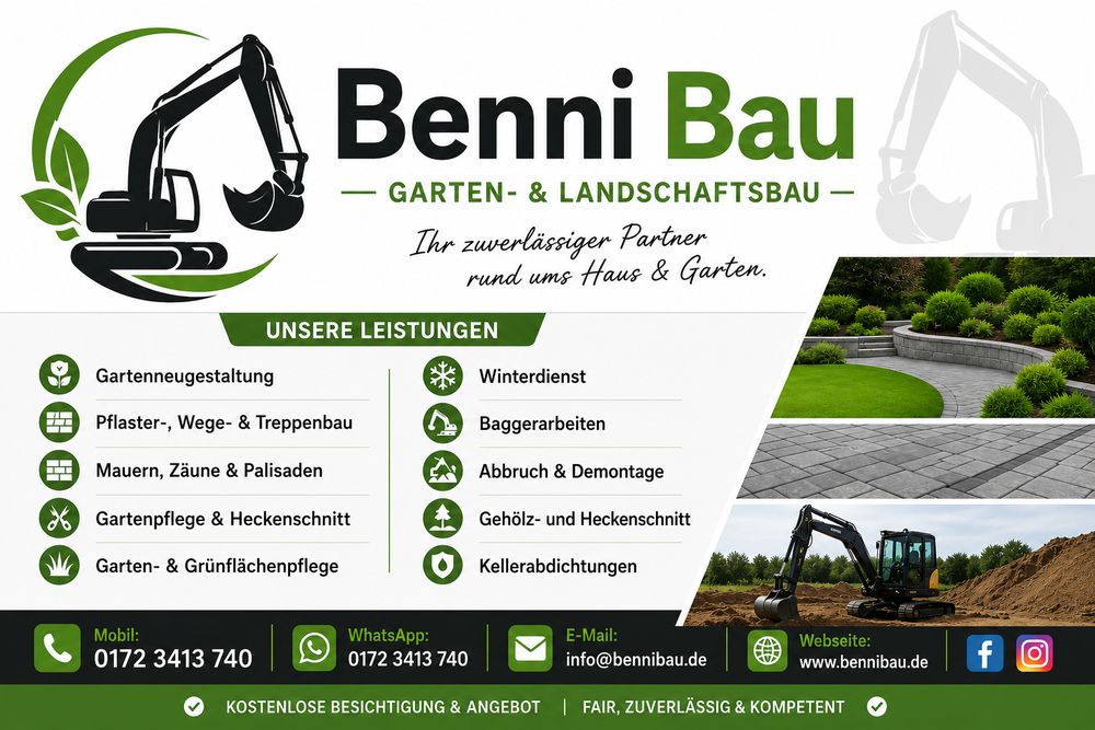 Logo der Firma Benni Bau aus Pfullingen auf dem Branchenportal Gartenbau.org