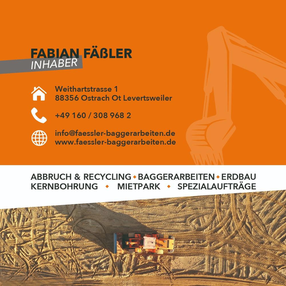 Logo der Firma Fäßler Baggerarbeiten aus Baindt auf dem Branchenportal Gartenbau.org