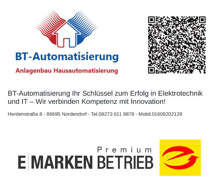 Logo der Firma BT-Automatisierung aus Nordendorf auf dem Branchenportal Elektriker.org