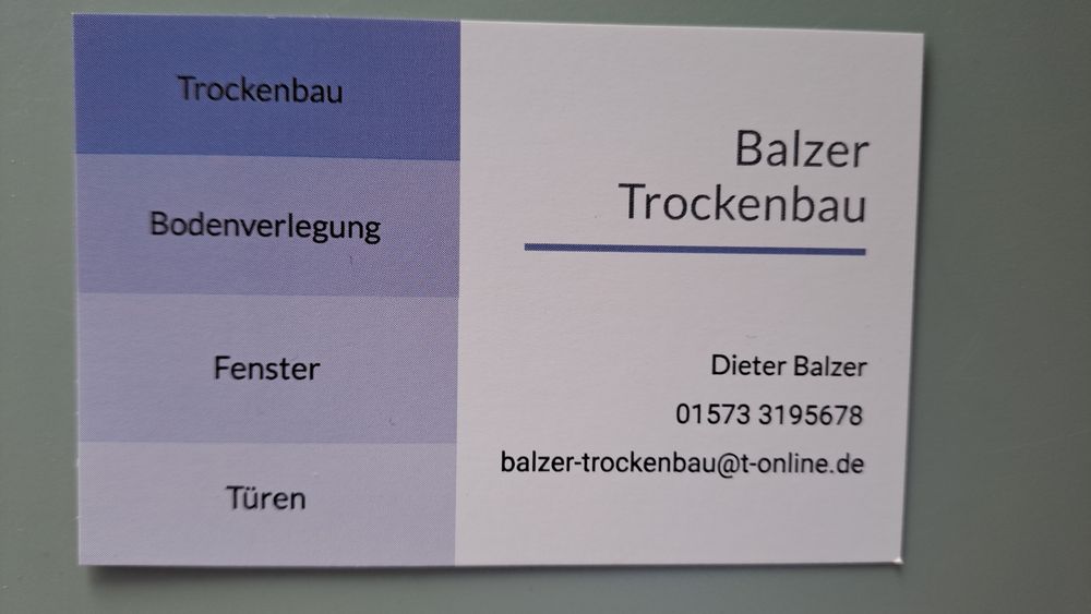 Logo der Firma Balzer Trockenbau aus Meschede auf dem Branchenportal Bodenleger.net