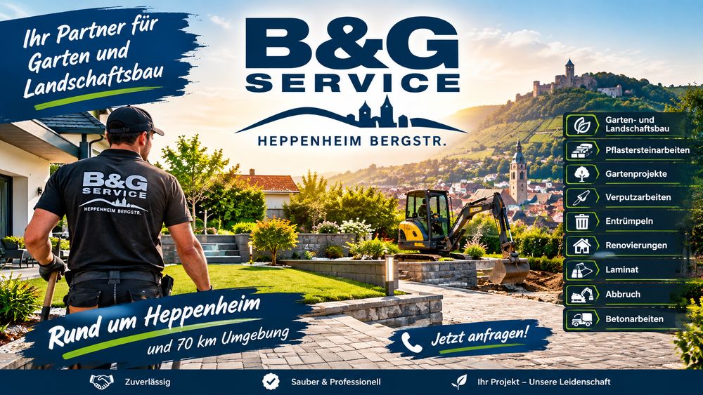Logo der Firma B&G Service aus Bensheim auf dem Branchenportal Gartenbau.org