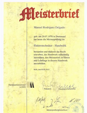 Beispielarbeit von Elektrotechnik Rodriguez GmbH - veröffentlicht auf Elektriker.org