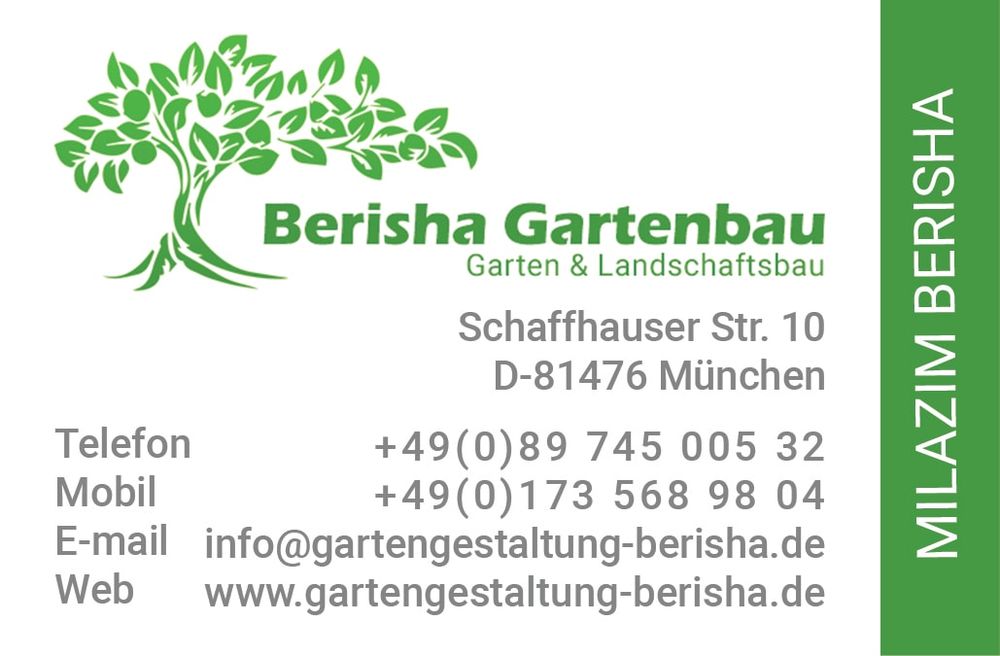 Logo der Firma Gartengestaltung Berisha aus München auf dem Branchenportal Gartenbau.org