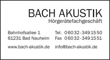 Logo der Firma Christian Bach Hörgeräteaktustik aus Bad Nauheim auf dem Branchenportal Akustiker.net