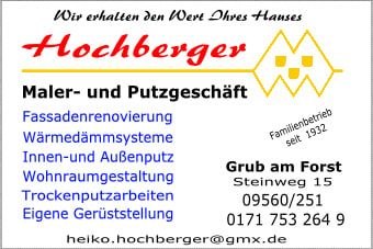Logo der Firma Malergeschäft Hochberger aus Grub auf dem Branchenportal Maler.org