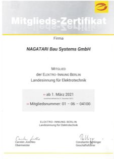 Beispielarbeit von NAGATARI BAU SYSTEMS GMBH - veröffentlicht auf Elektriker.org