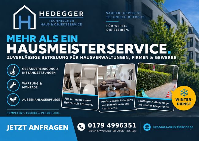 Beispielarbeit von Hedegger Technischer Haus und Objektservice - veröffentlicht auf Hausmeisterdienste.net