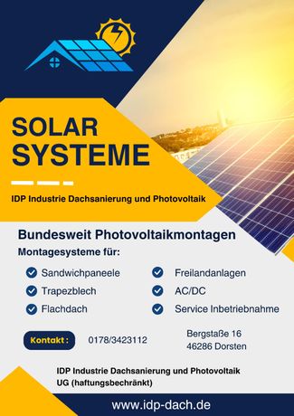 Beispielarbeit von IDP Industrie-Dachsanierung und Photovoltaik UG (haftungsbeschränkt) - veröffentlicht auf Dachdecker.com