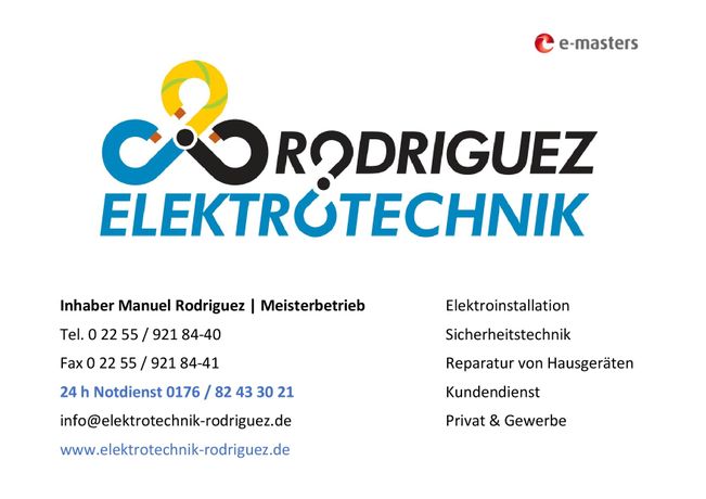 Beispielarbeit von Elektrotechnik Rodriguez GmbH - veröffentlicht auf Elektriker.org