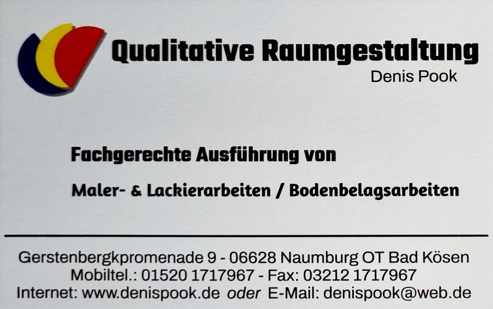 Logo der Firma Qualitative Raumgestaltung Denis Pook aus Naumburg (Saale) auf dem Branchenportal Maler.org