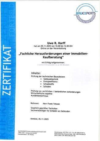 Beispielarbeit von Sachverständigenbüro / Mediation Uwe R. Korff - veröffentlicht auf Gutachter.org